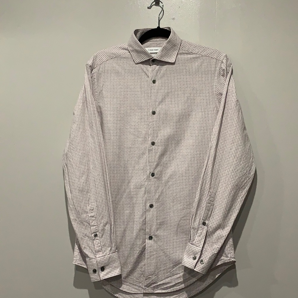 EUC Calvin Klein Slim Dress Shirt sz Small